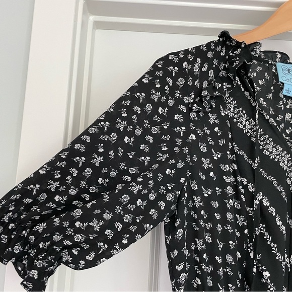 Cece Peasant Midi Dress Size S Bloomcore - Picture 6 of 10